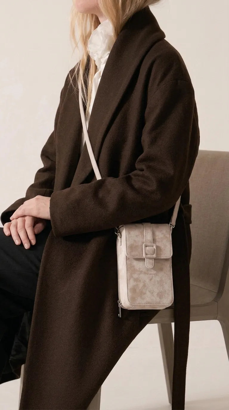 Beige Casual Pouch For Women P97782