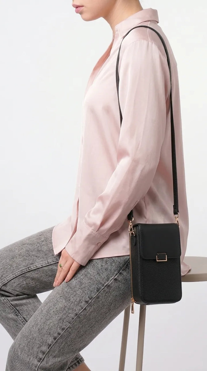 Black Casual Pouch For Women P97783