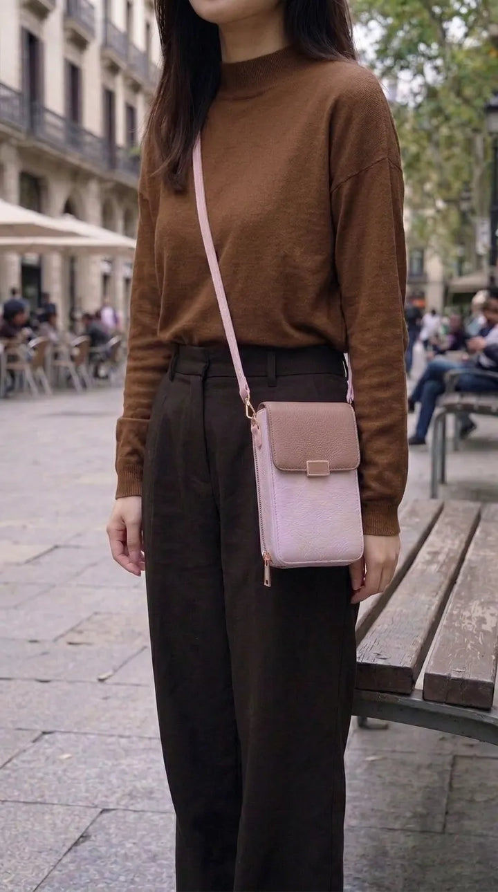 Pink Casual Pouch For Women P97783