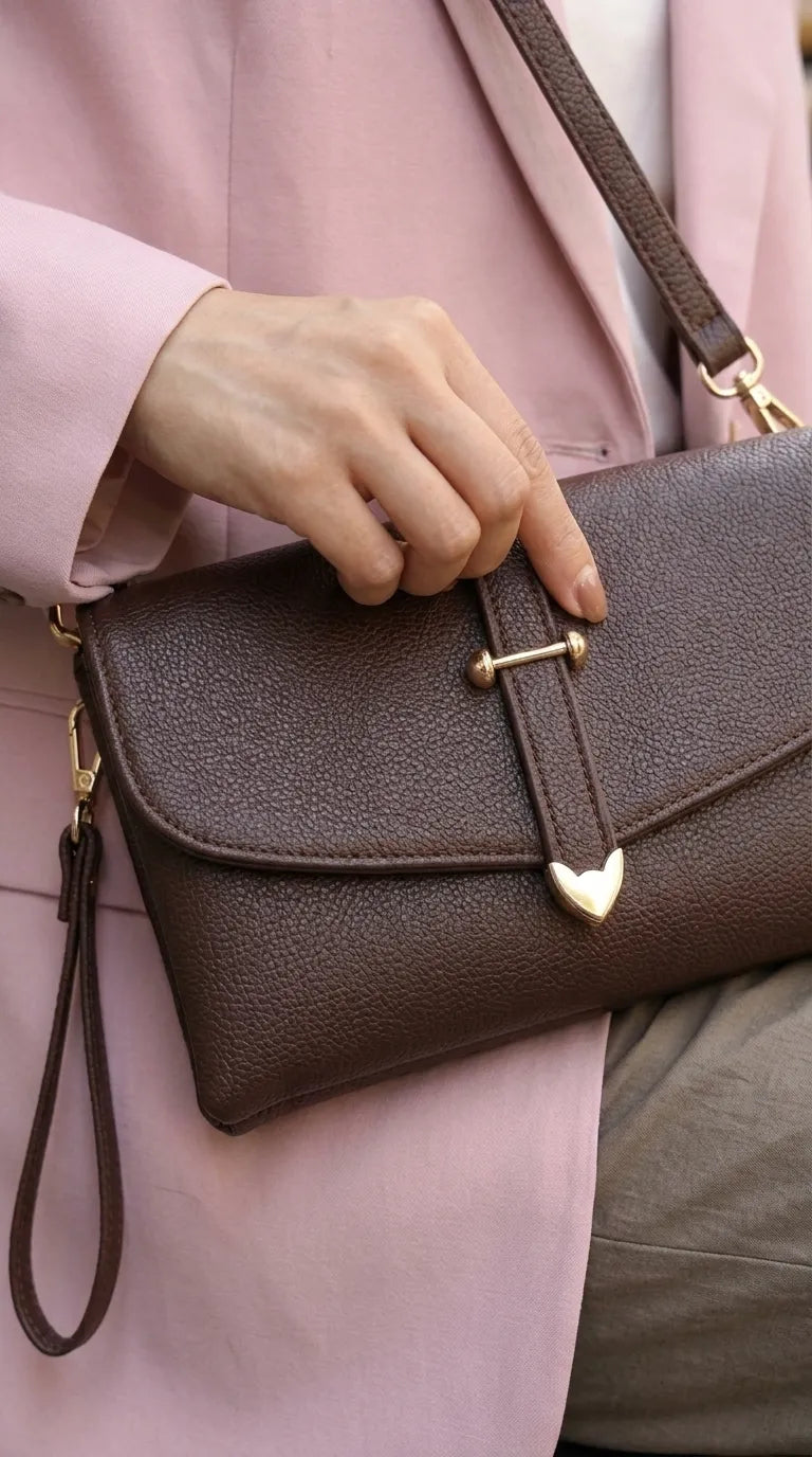 Coffee Formal Clutch For Women P97805
