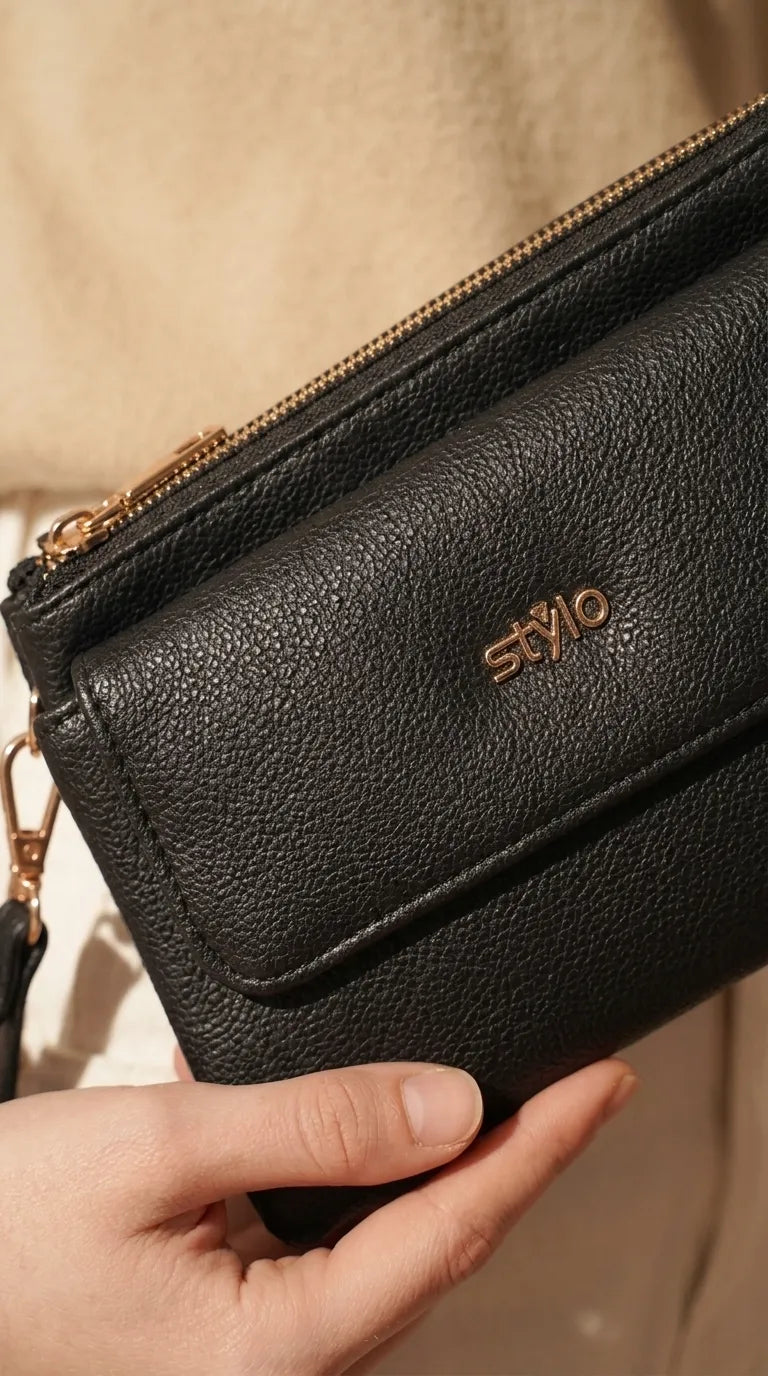 Black Formal Clutch For Women P97806