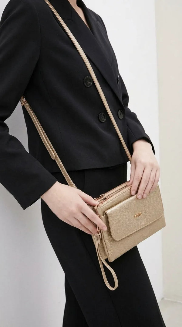 Golden Formal Clutch For Women P97806