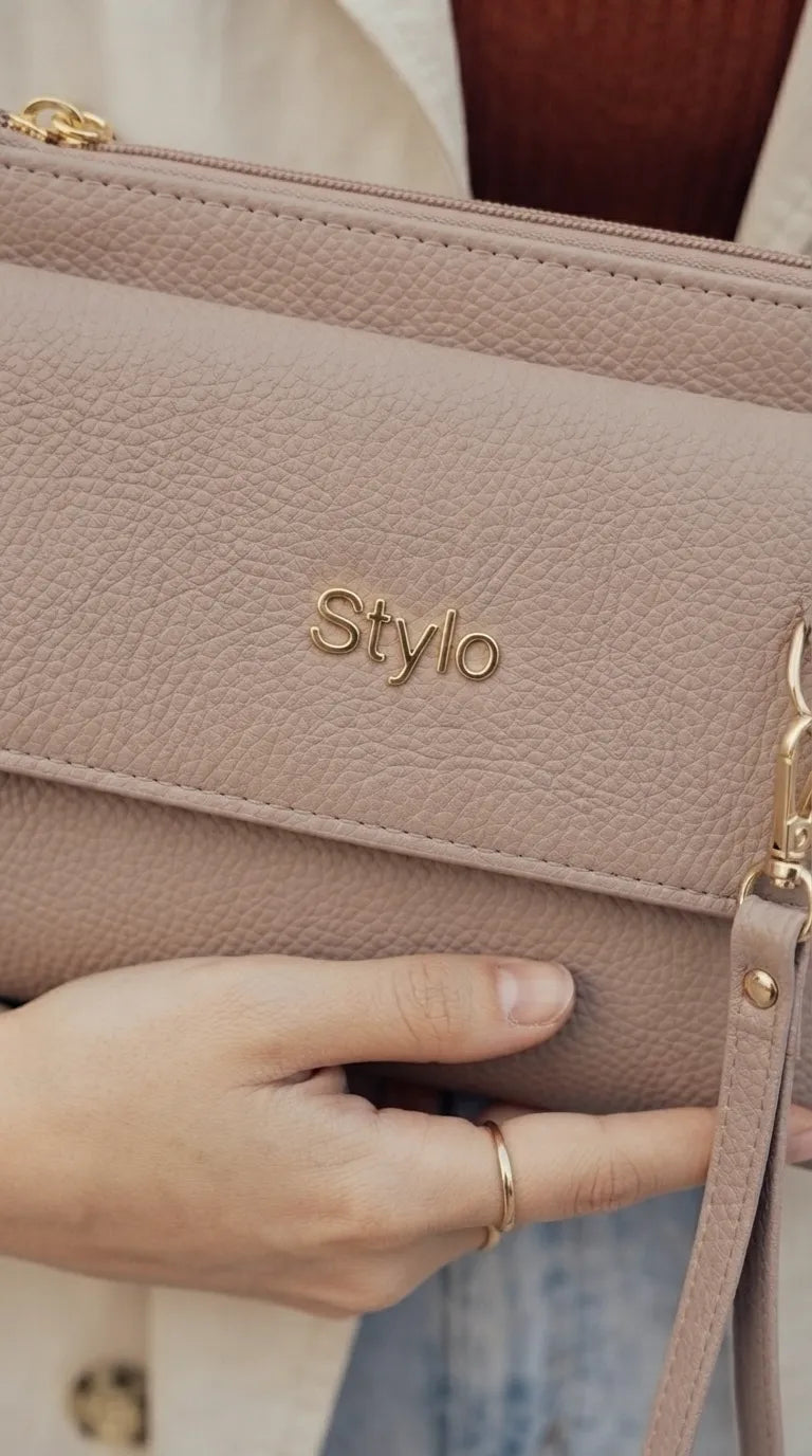 Beige Formal Clutch For Women P97806