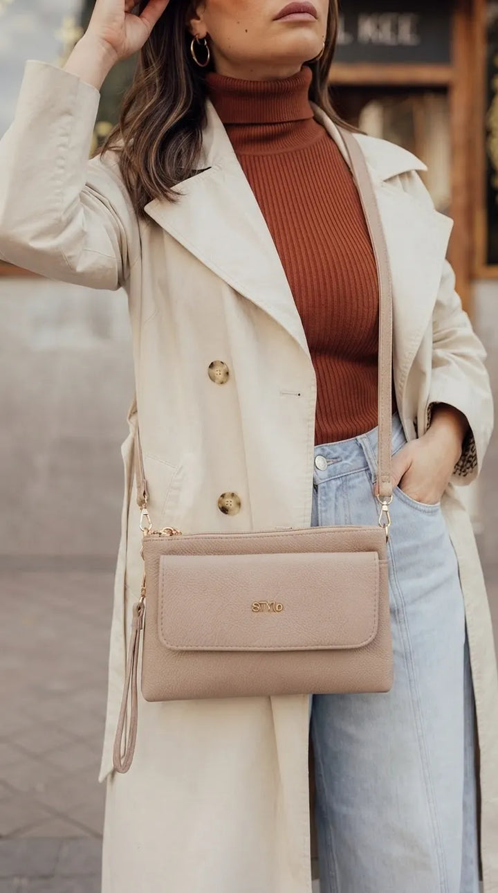 Beige Formal Clutch For Women P97806