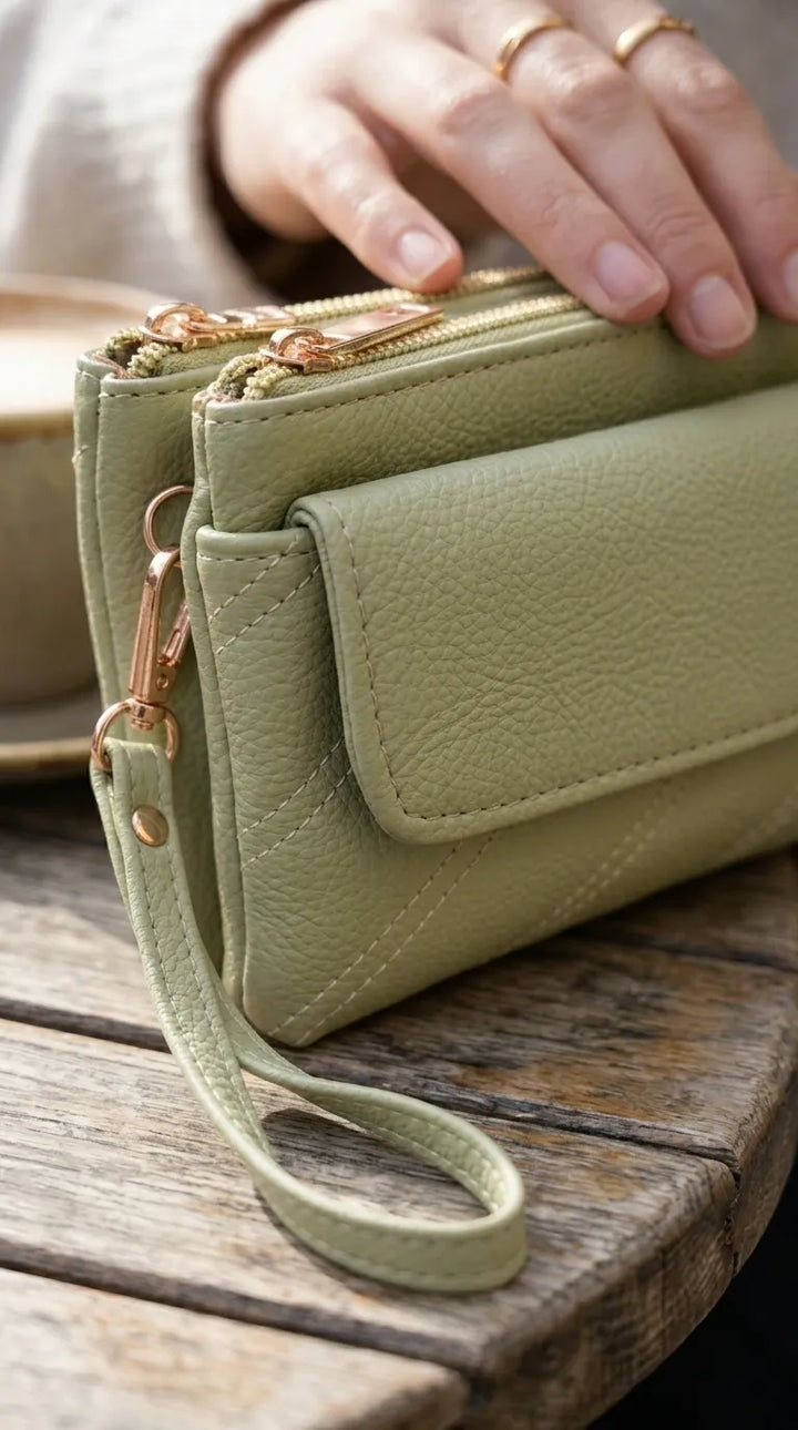 Green Casual Pouch For Women P97807