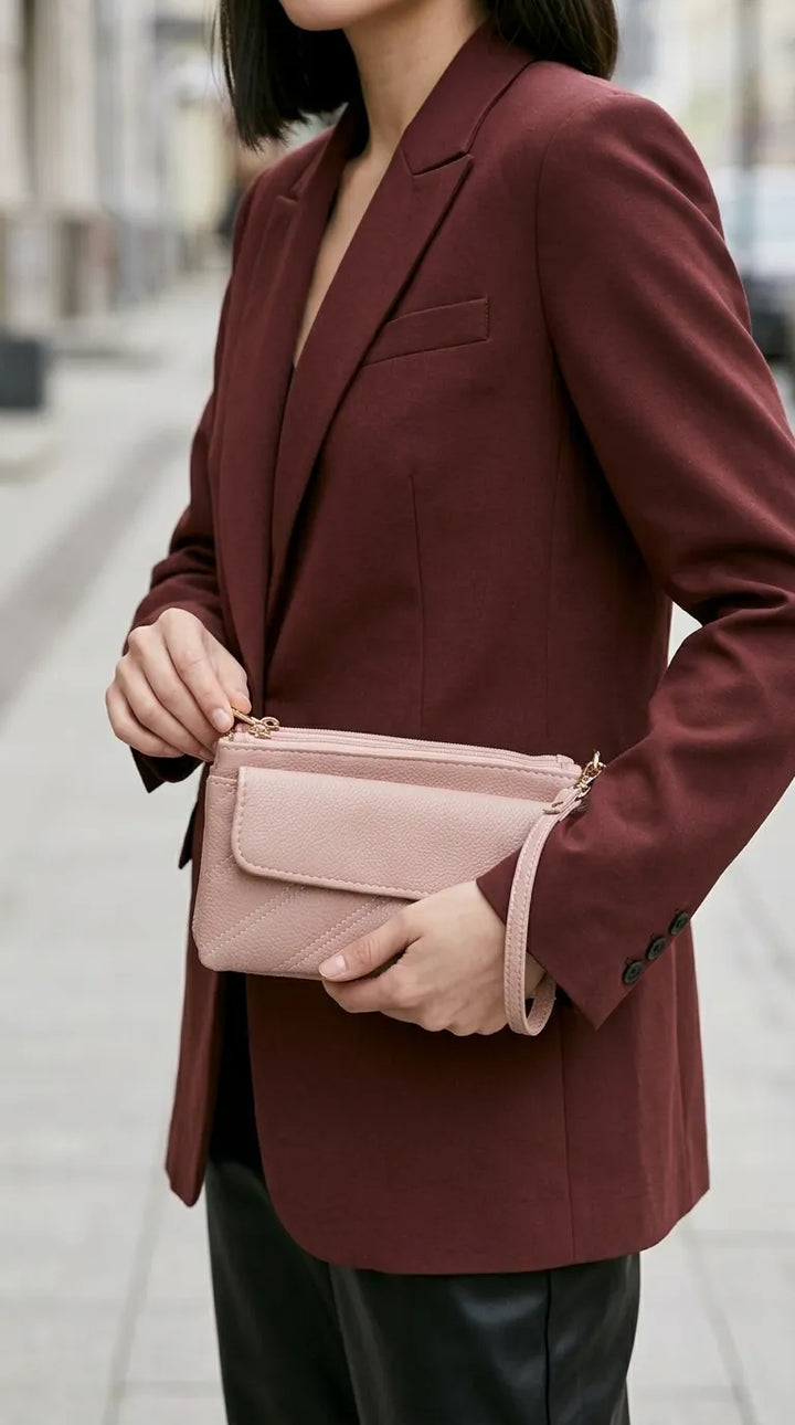 Pink Casual Pouch For Women P97807