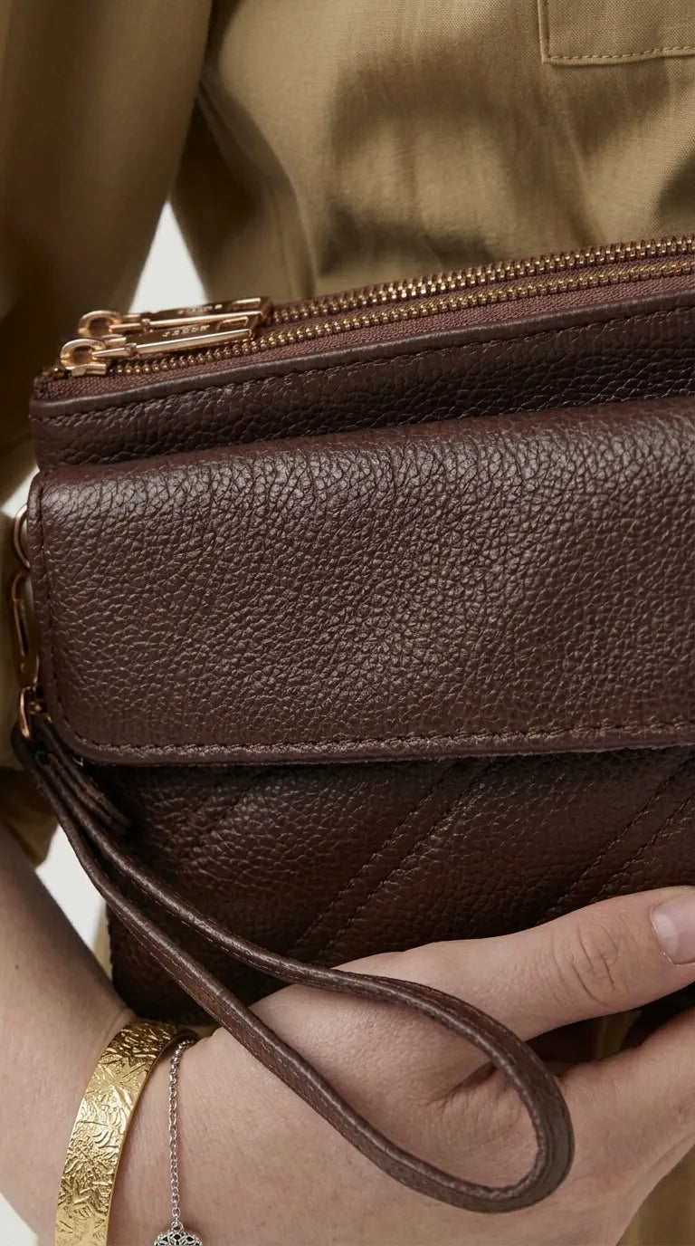 Coffee Casual Pouch For Women P97807