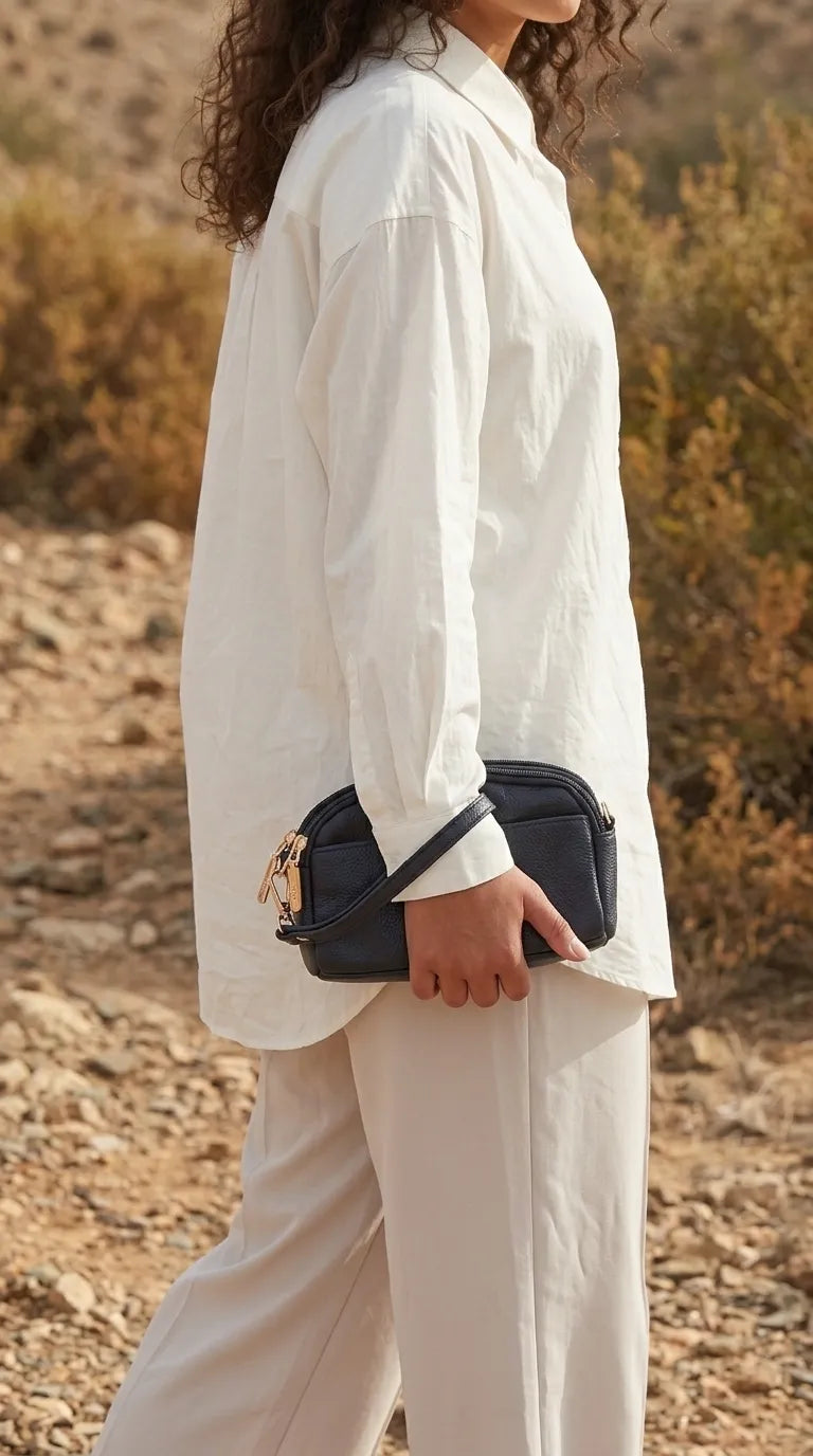 Navy Casual Pouch For Women P97809