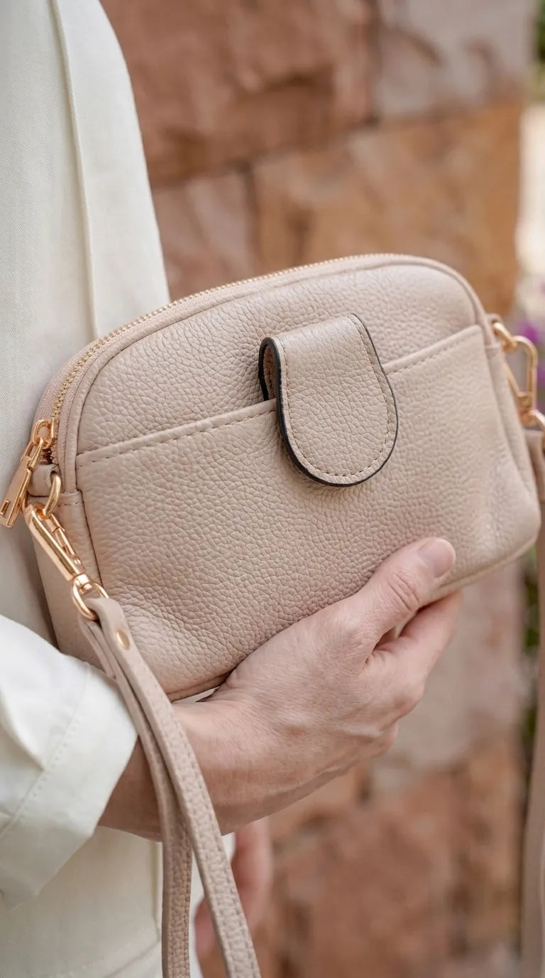 Beige Casual Pouch For Women P97809