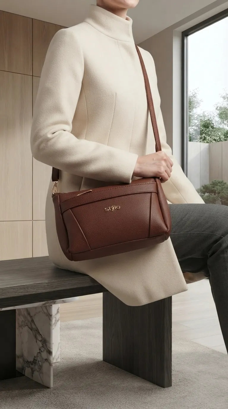 Coffee Formal Clutch For Women P97813