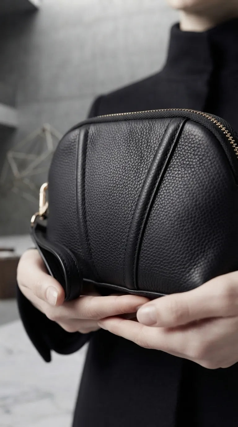 Black Casual Pouch For Women P97814