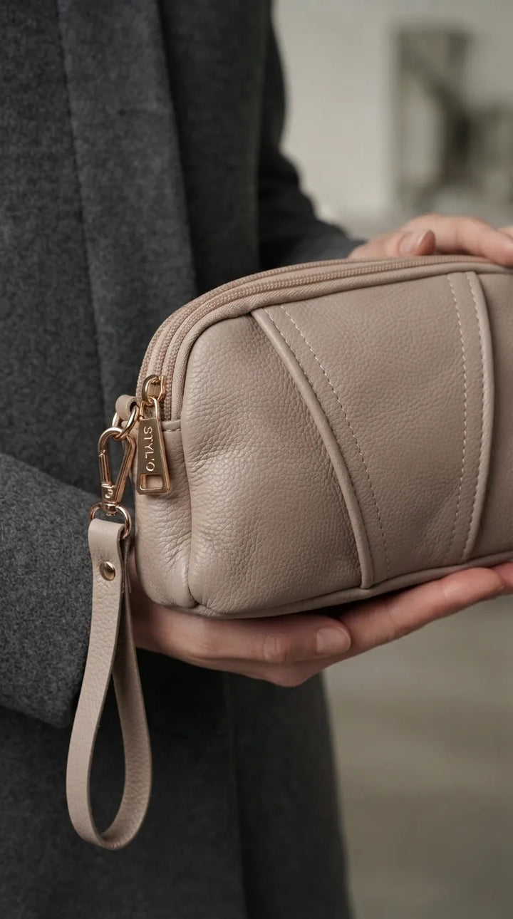 Beige Casual Pouch For Women P97814