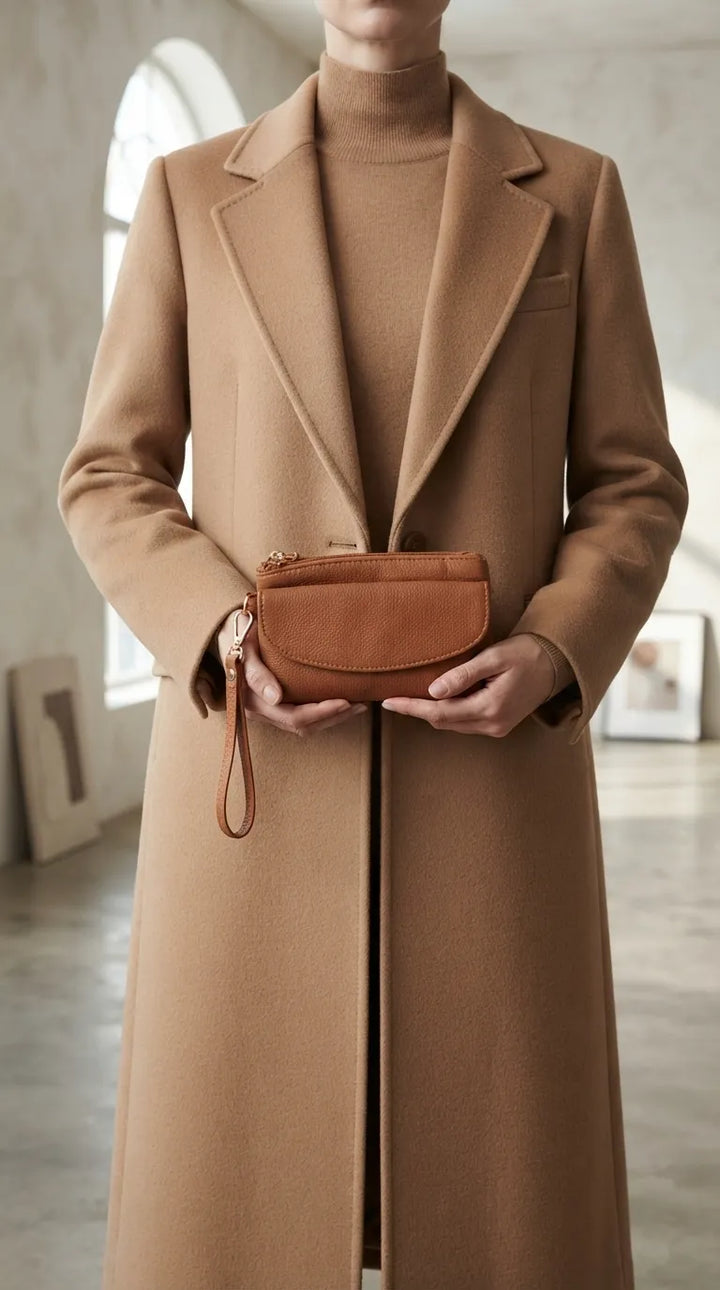 Brown Casual Pouch For Women P97815