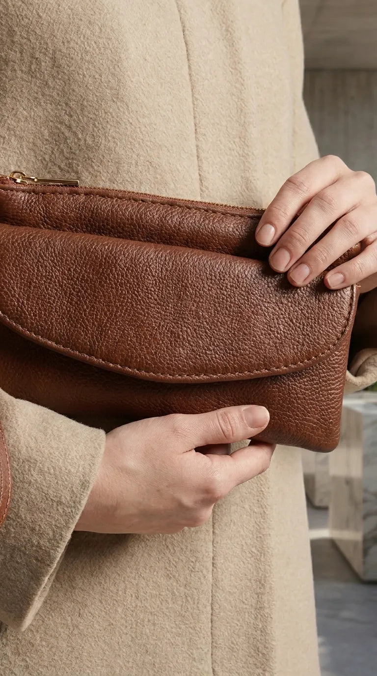 Coffee Casual Pouch For Women P97815