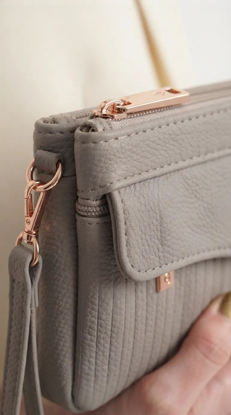 Grey Casual Pouch For Women P97816
