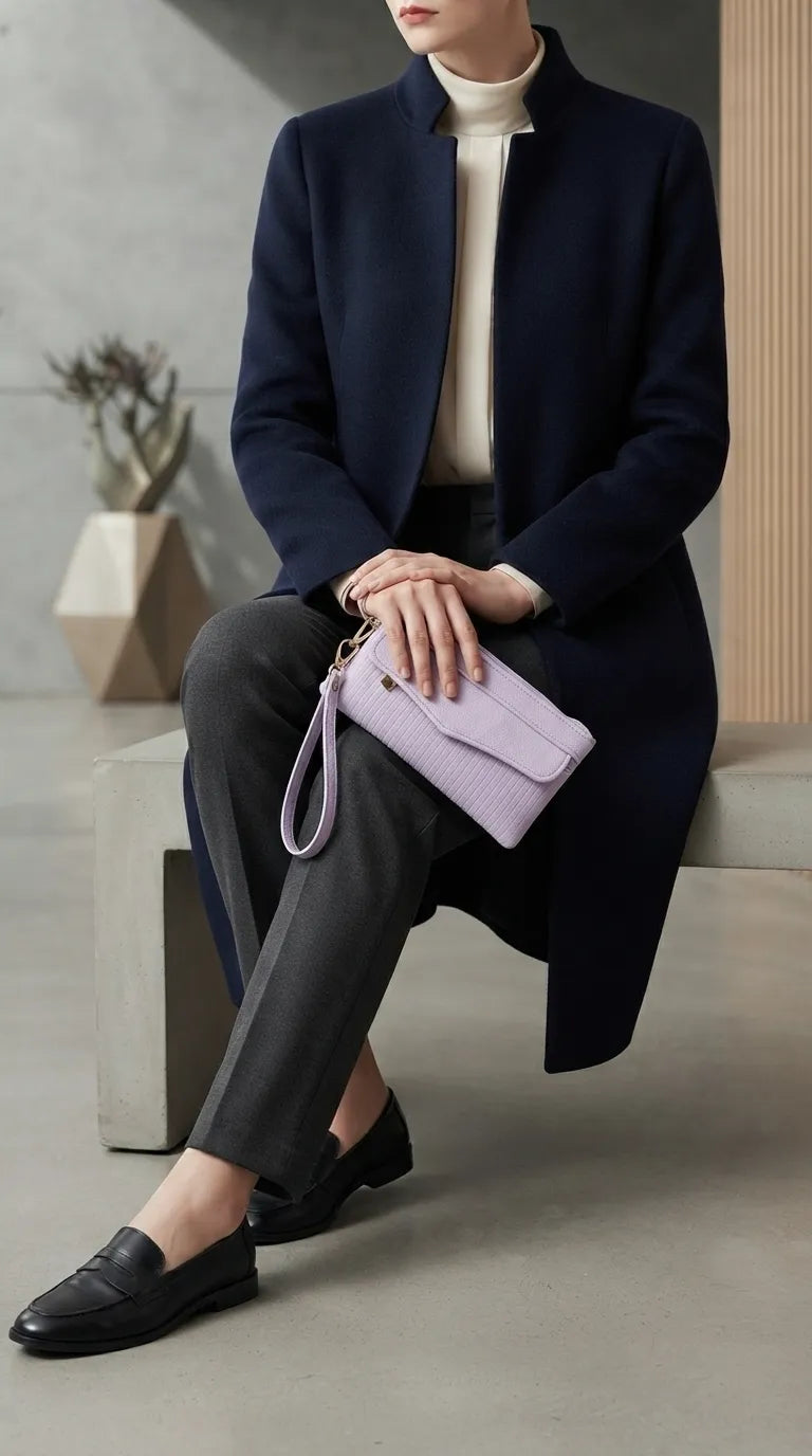 Lilac Casual Pouch For Women P97816