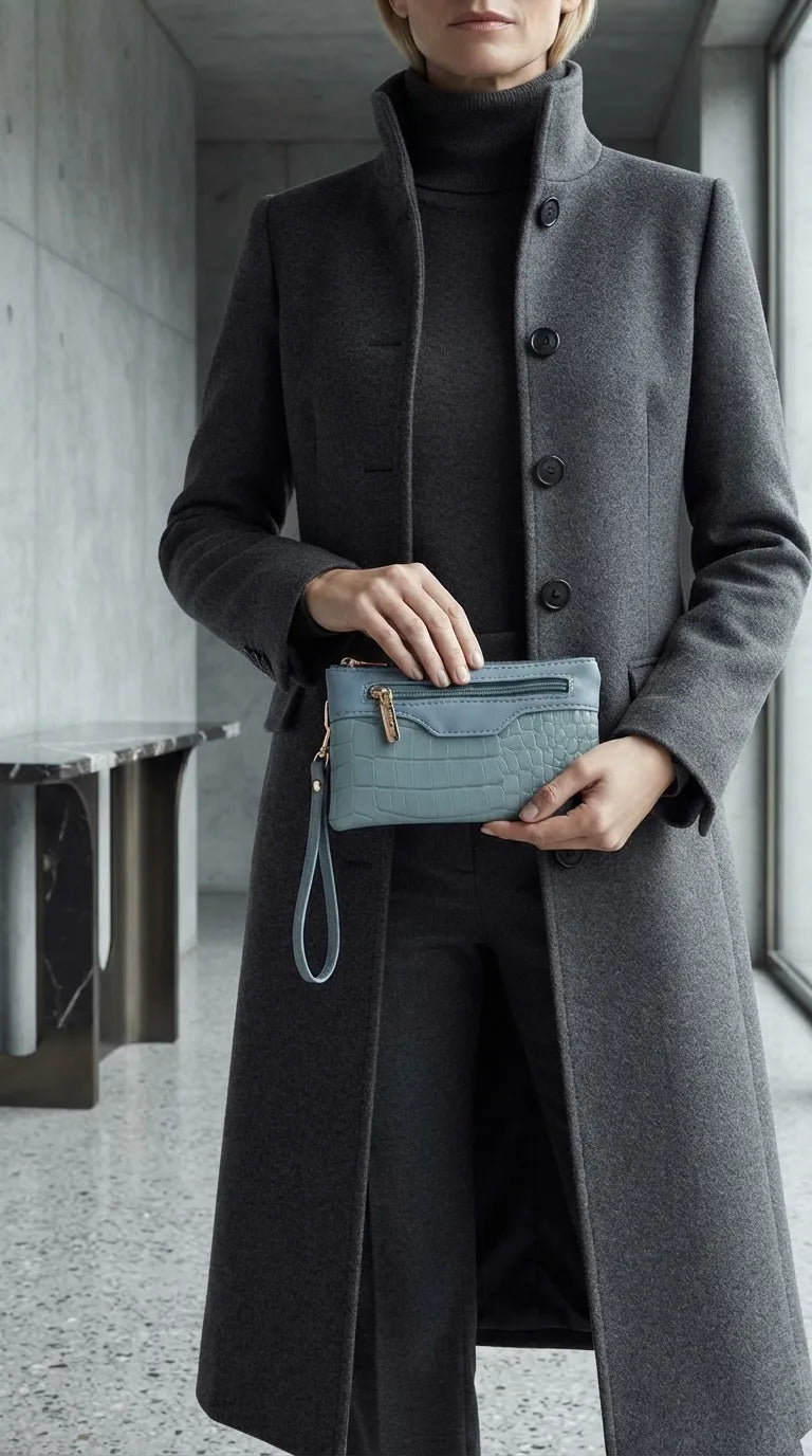 Blue Casual Pouch For Women P97817