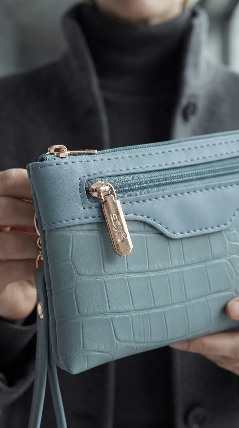 Blue Casual Pouch For Women P97817