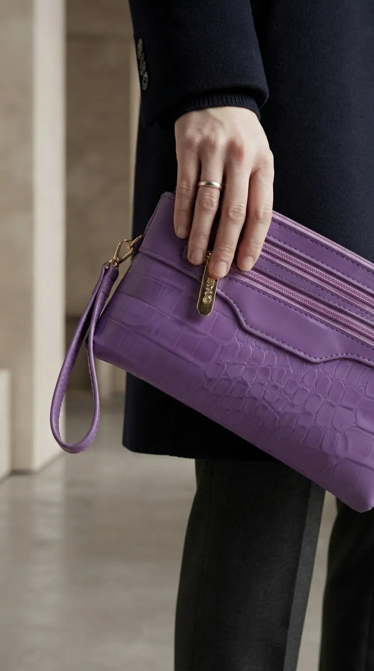 Purple Casual Pouch For Women P97817
