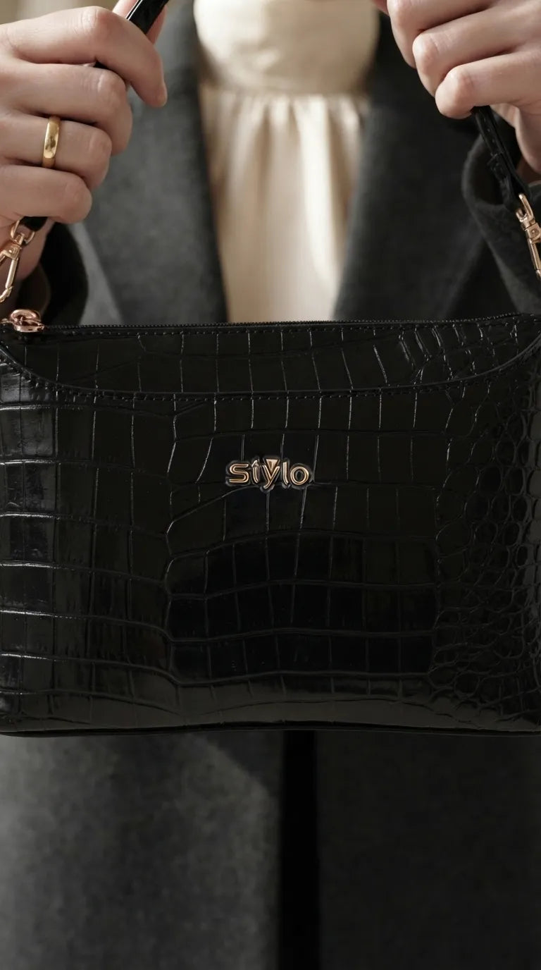 Black Formal Clutch For Women P97819