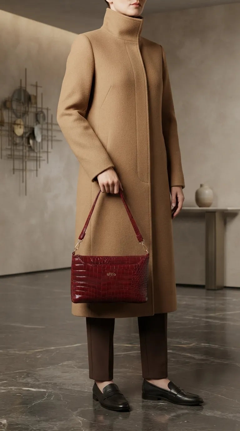 Maroon Formal Clutch For Women P97819
