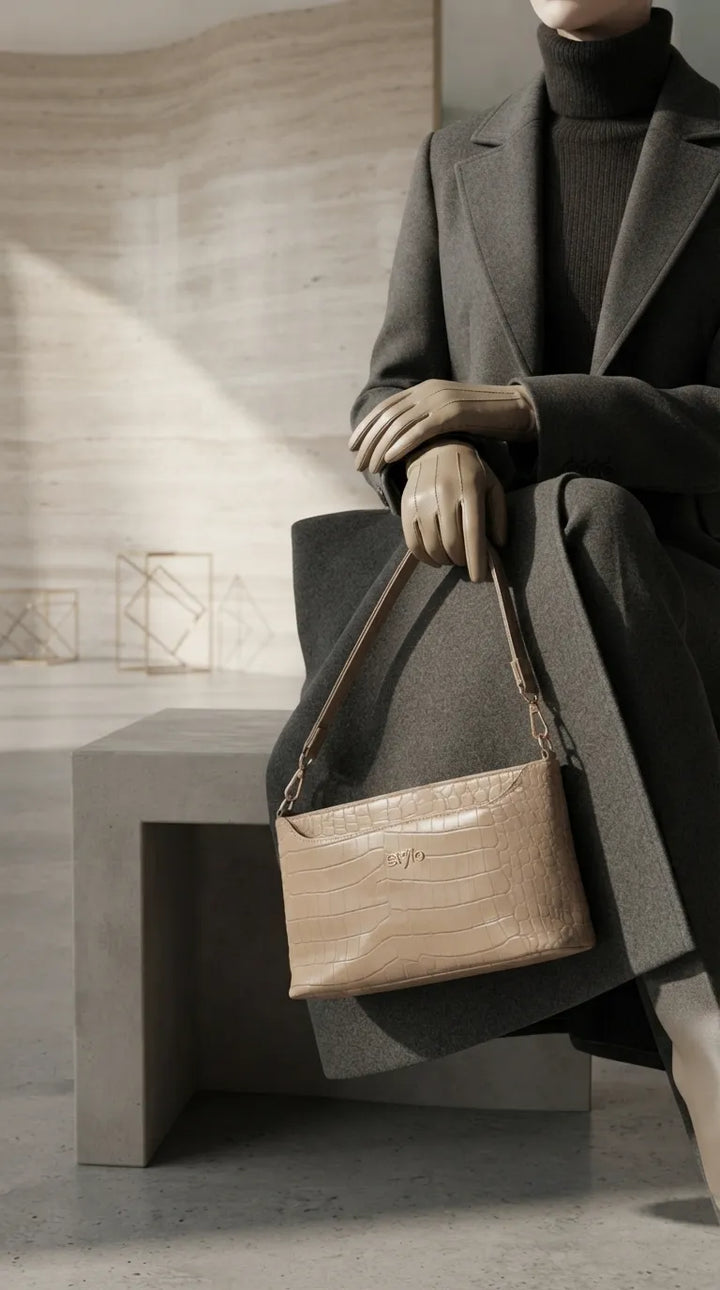 Beige Formal Clutch For Women P97819