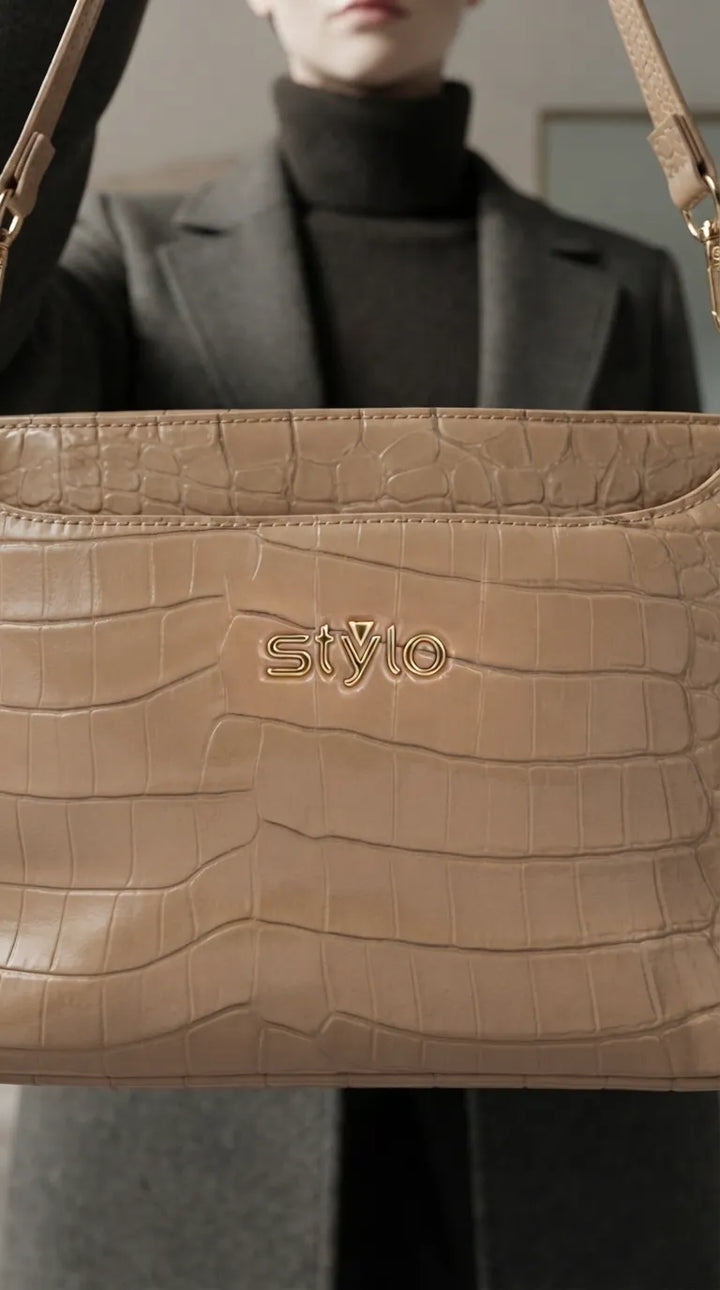 Beige Formal Clutch For Women P97819