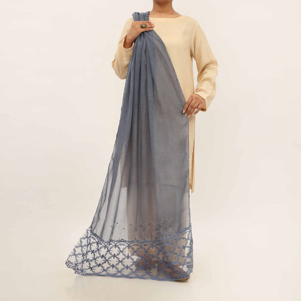 Blue Embroidered Stole PD5245