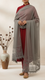 Grey Embroidered Stole PD5259