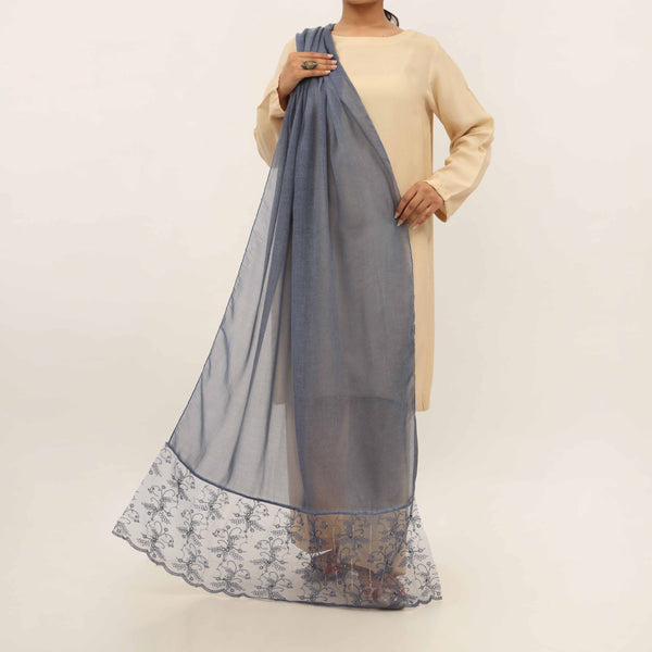 Blue Embroidered Stole PD5265