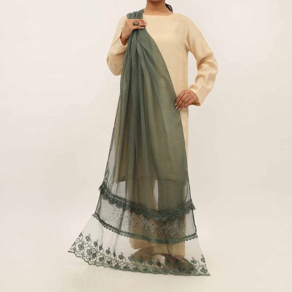 Blue Embroidered Stole PD5288