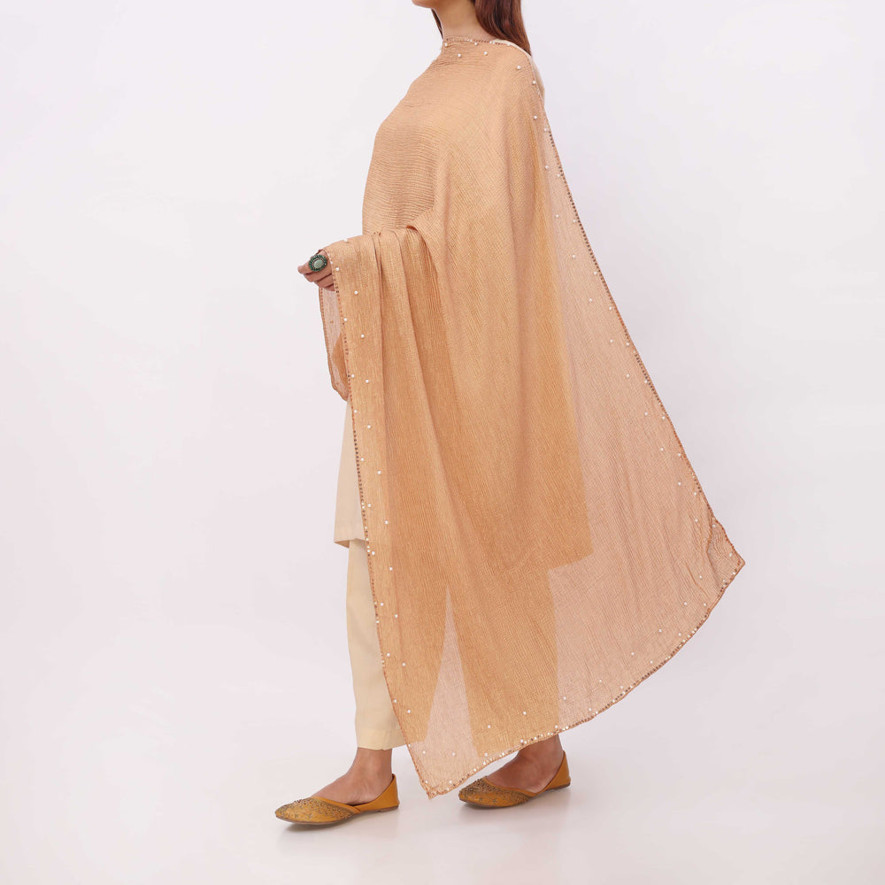 Brown Embroidered Stole PD5296