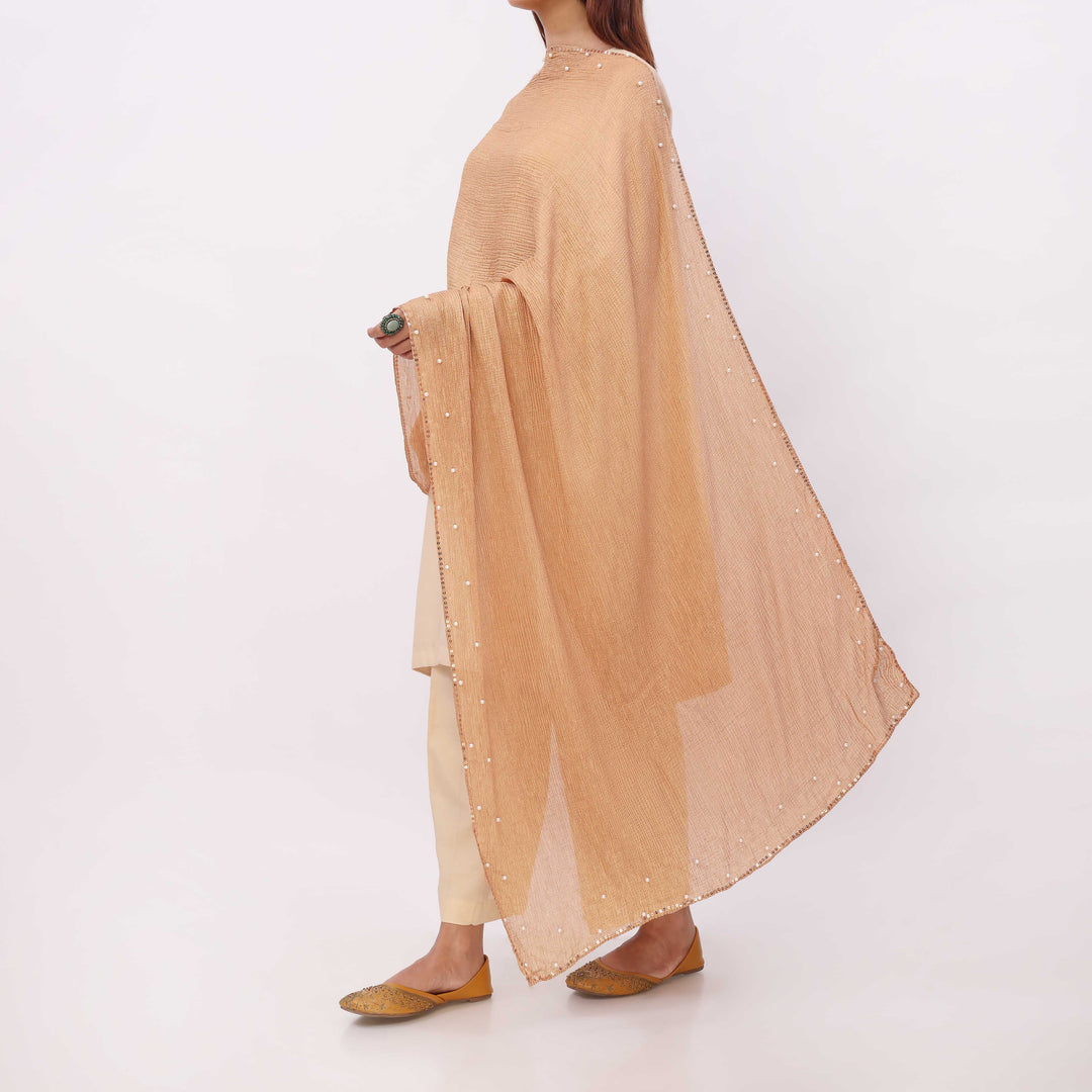 Brown Embroidered Stole PD5296