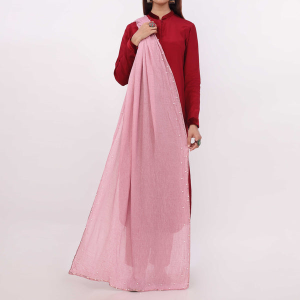 Pink Embroidered Stole PD5297