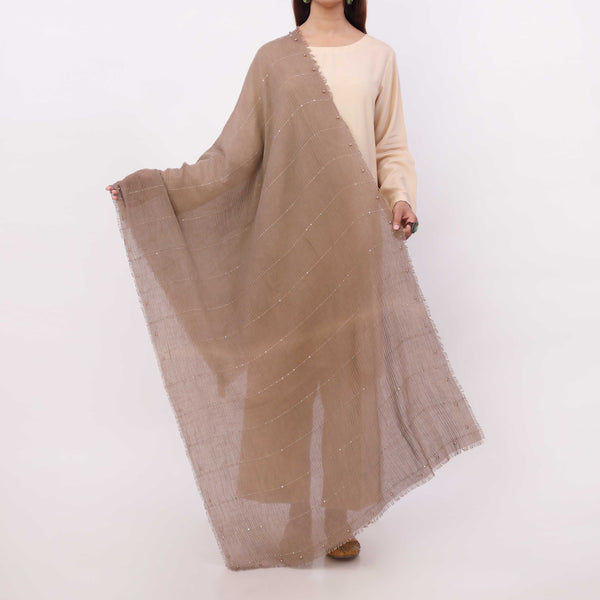 Brown Embroidered Stole PD5300