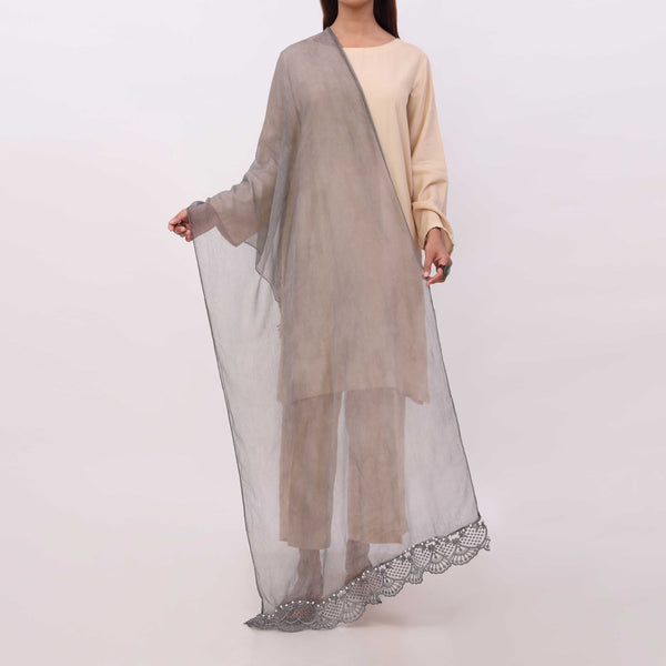 Black Embroidered Stole PD5307