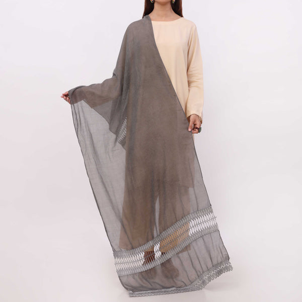 Black Embroidered Stole PD5323