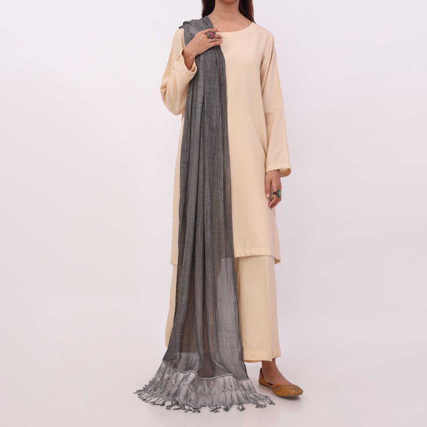 Black Embroidered Stole PD5326