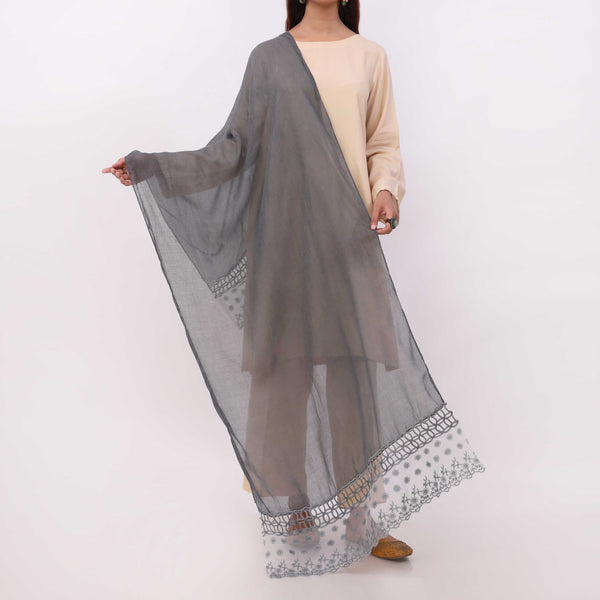 Navy Embroidered Stole PD5336