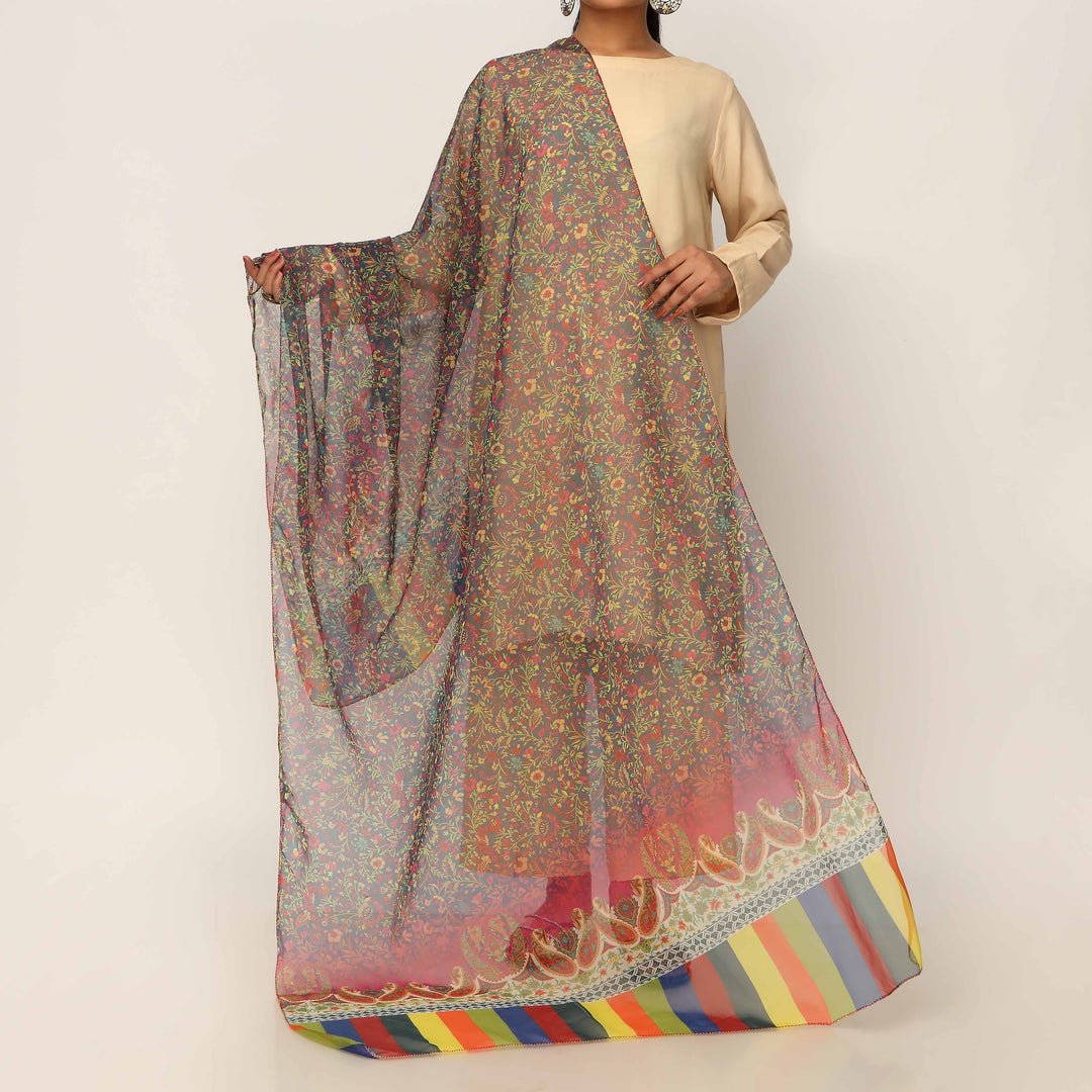 Multy Embroidered Dupatta PD5413