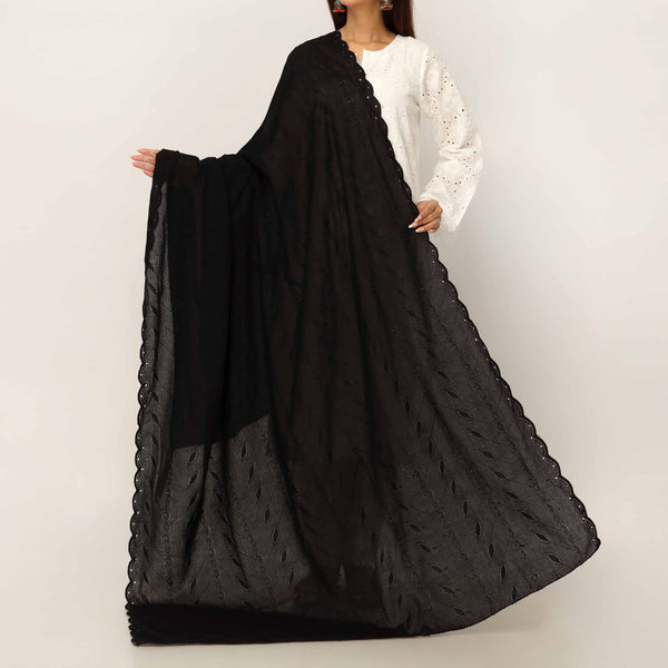 Black Embroidered Dupatta PD5448