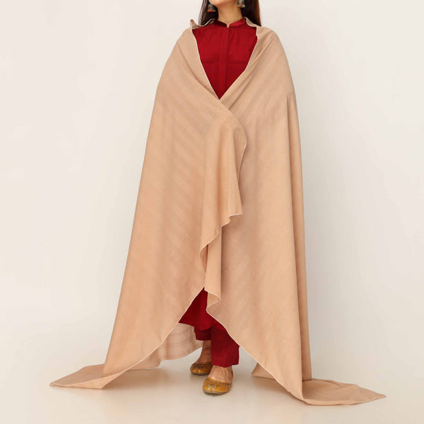 Peach Embroidered Cotton Dupatta PD5482