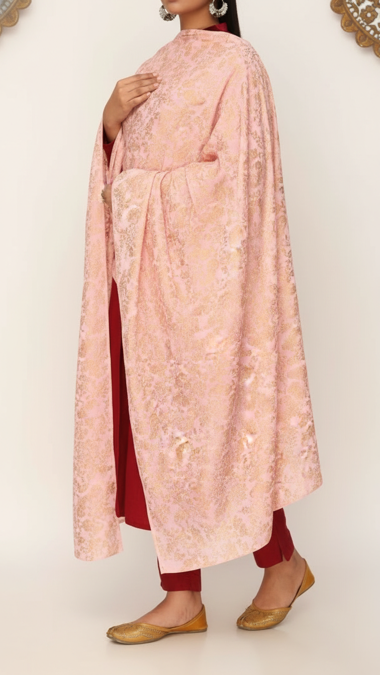 Pink Plain Chiffon Dupatta PD5500