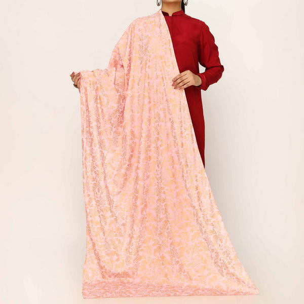 Pink Plain Chiffon Dupatta PD5500