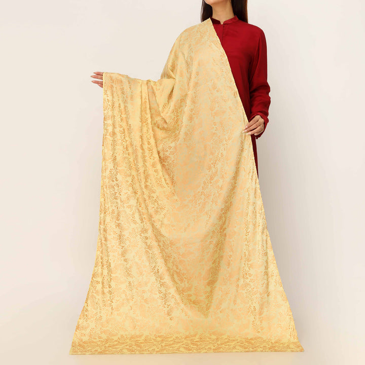 Yellow Plain Chiffon Dupatta PD5501