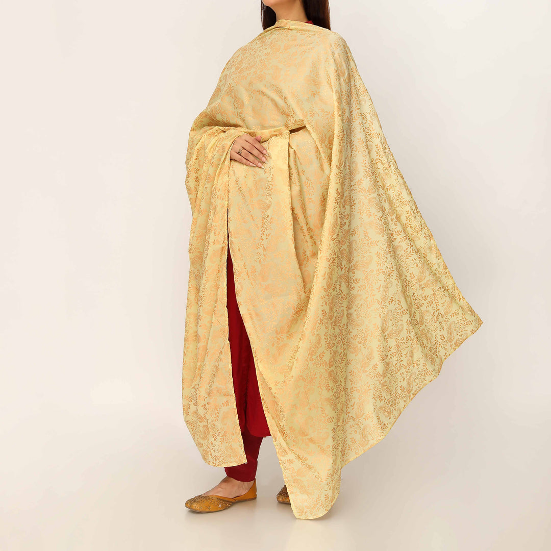 Yellow Plain Chiffon Dupatta PD5501