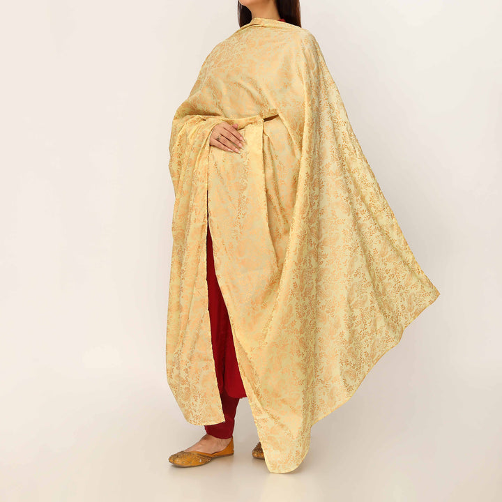 Yellow Plain Chiffon Dupatta PD5501