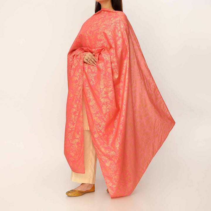 Red Plain Chiffon Dupatta PD5502