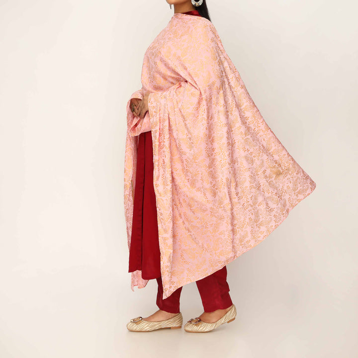 Pink Plain Chiffon Dupatta PD5503
