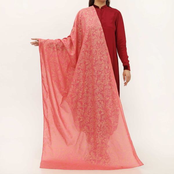 Red Cotton Silk Duppata PD5505